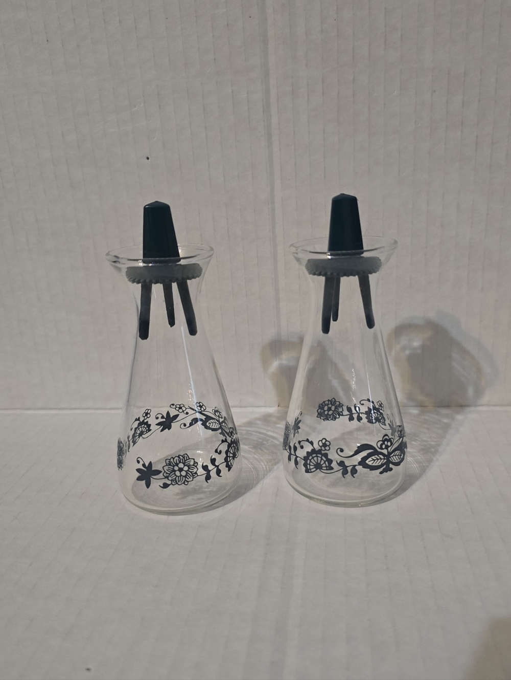Old Town Blue Corelle Glassware Salt And Pepper Set Glass